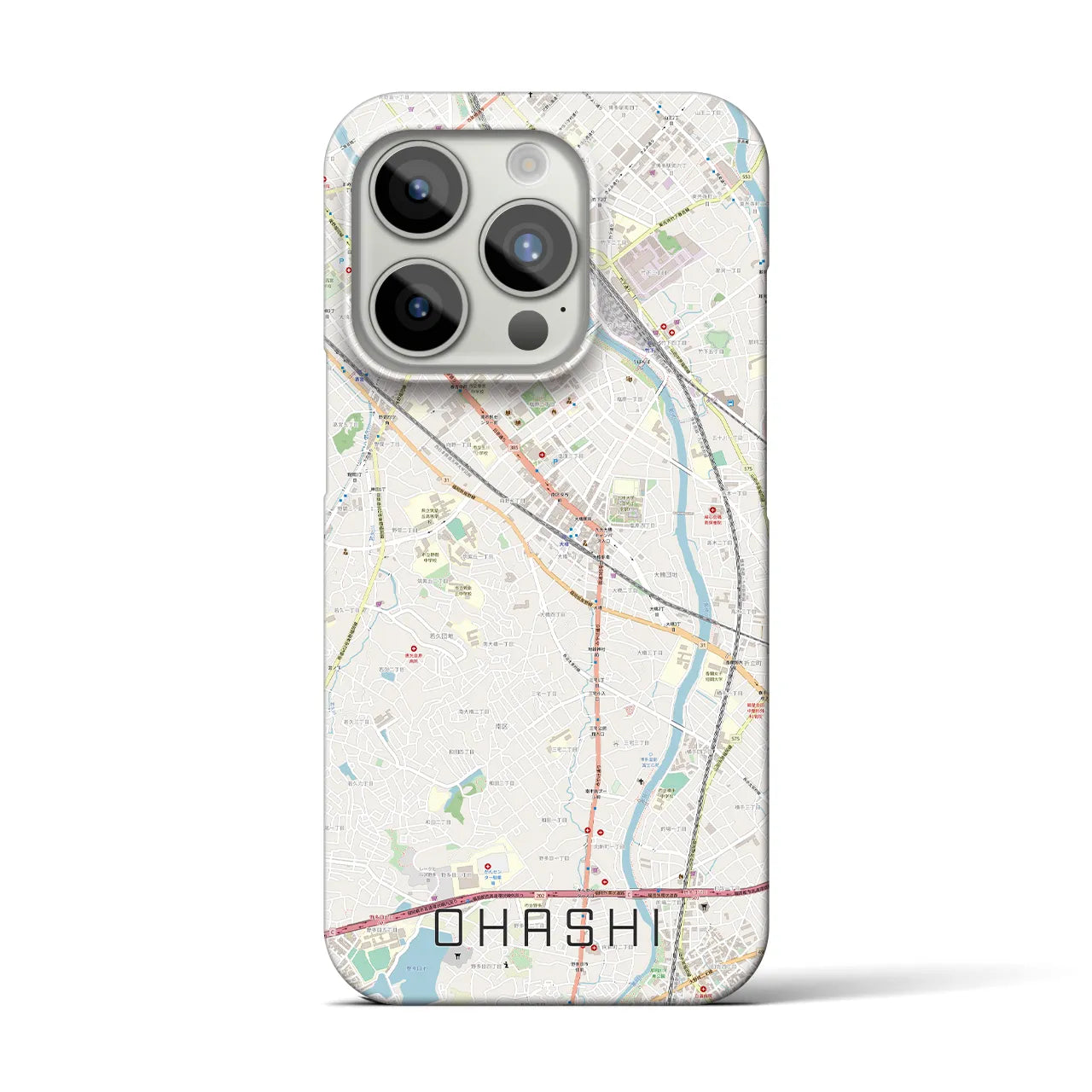 【大橋(福岡県)】地図柄iPhoneケース(バックカバータイプ)