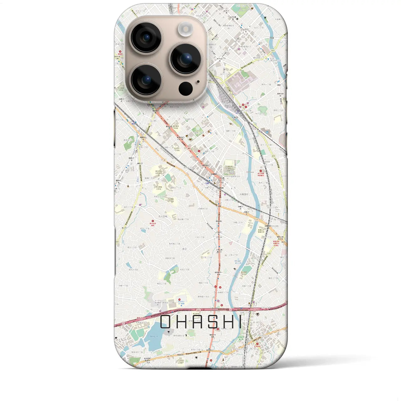 【大橋(福岡県)】地図柄iPhoneケース(バックカバータイプ)