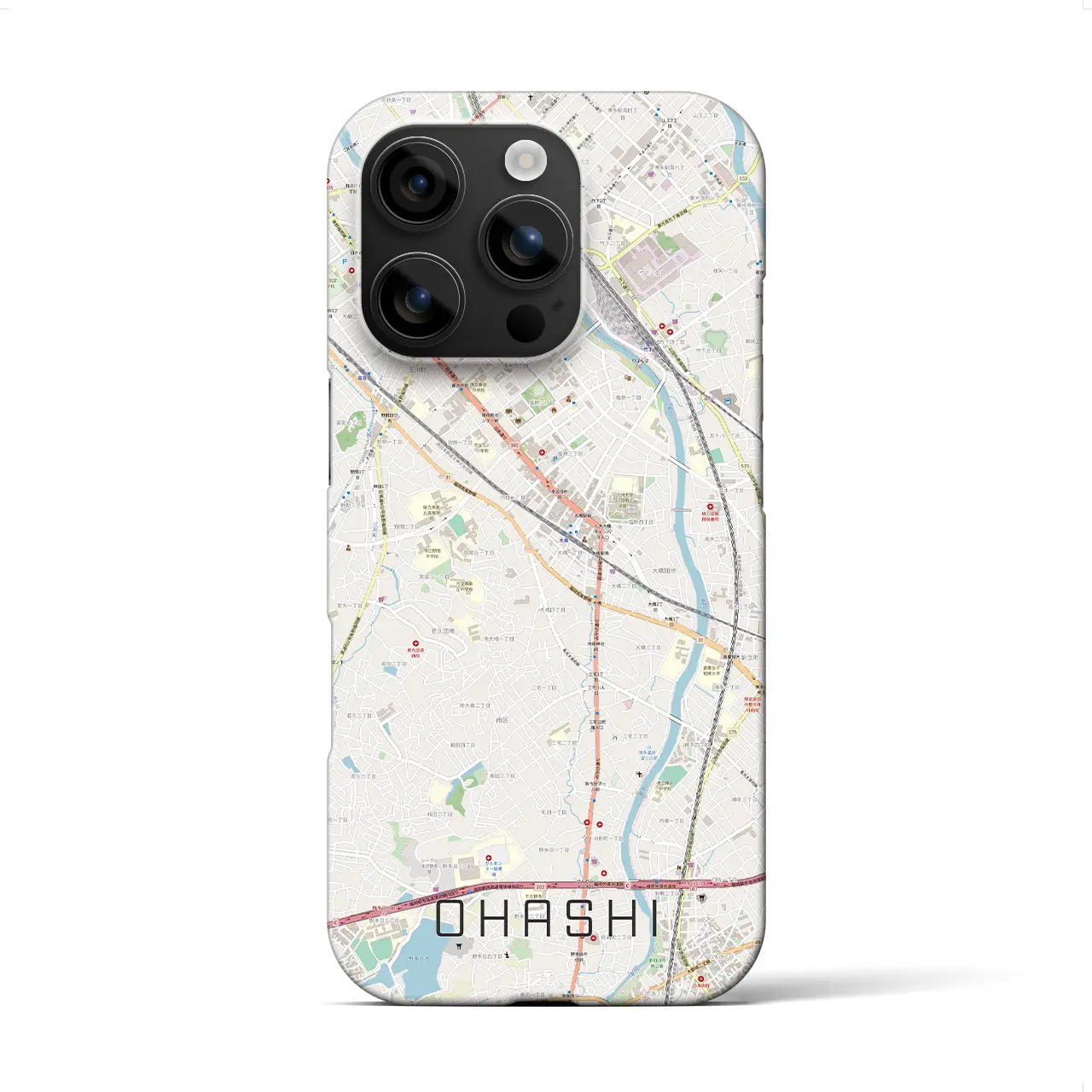 【大橋(福岡県)】地図柄iPhoneケース(バックカバータイプ)