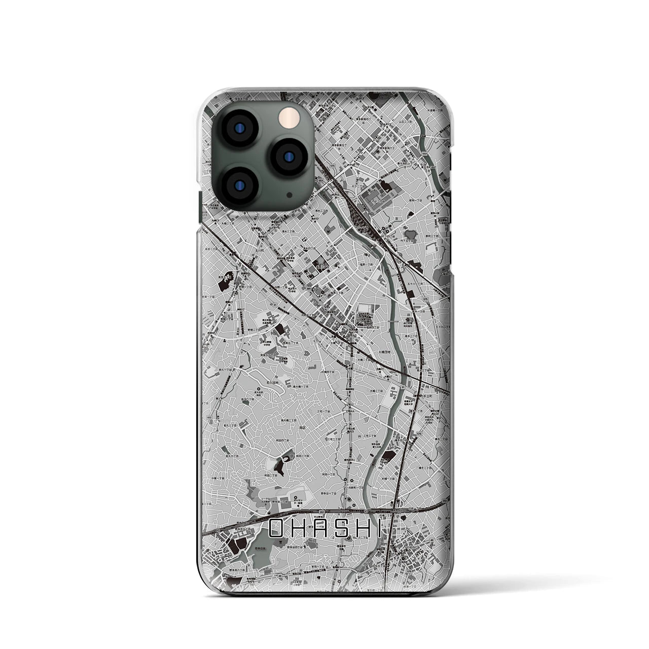 【大橋(福岡県)】地図柄iPhoneケース(クリアタイプ)