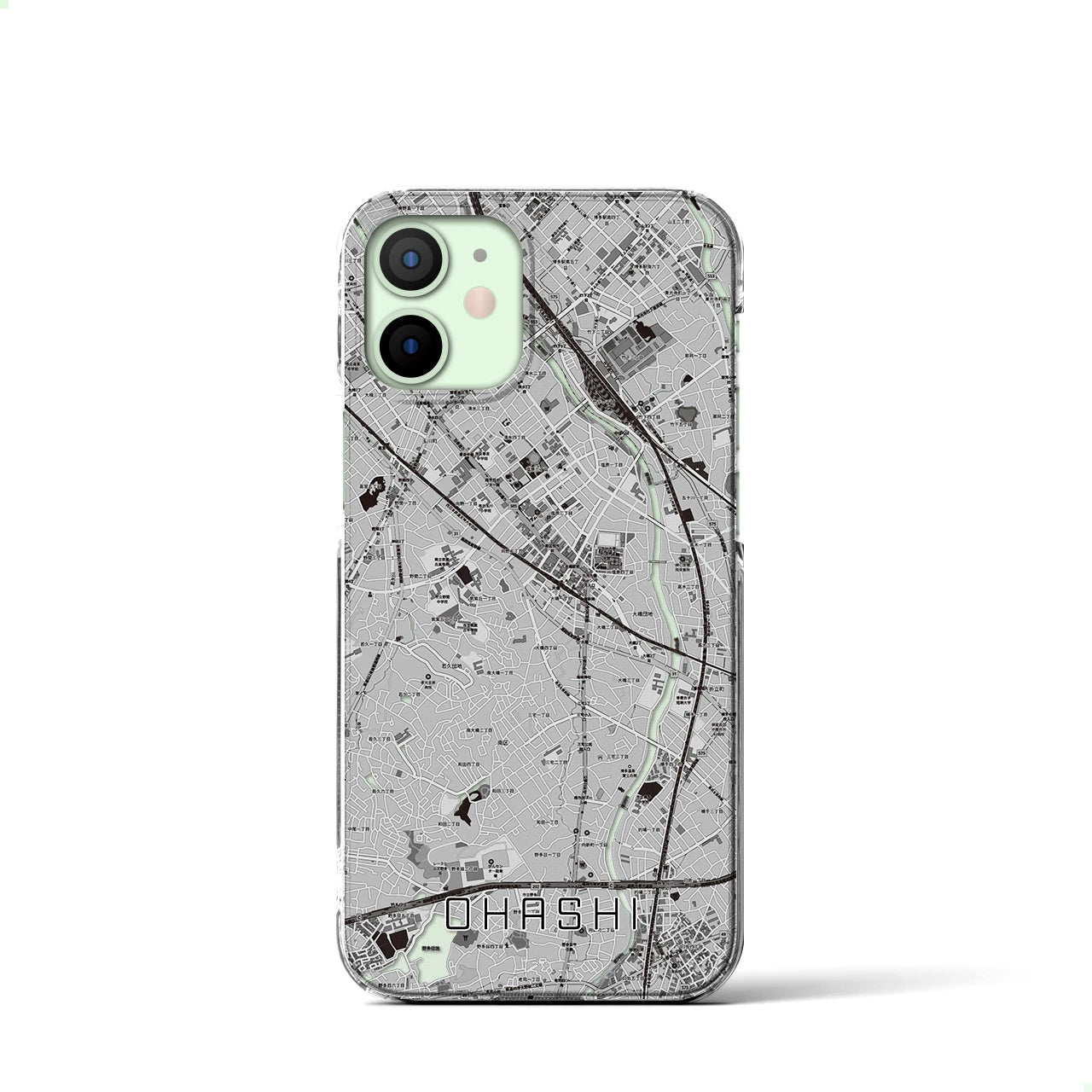 【大橋(福岡県)】地図柄iPhoneケース(クリアタイプ)