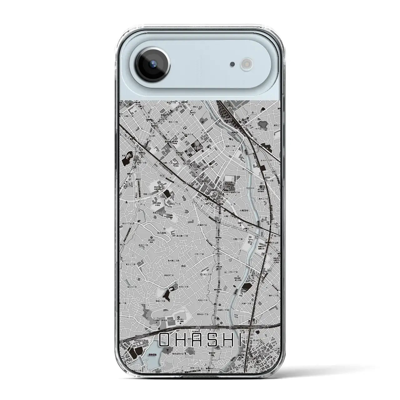 【大橋(福岡県)】地図柄iPhoneケース(クリアタイプ)