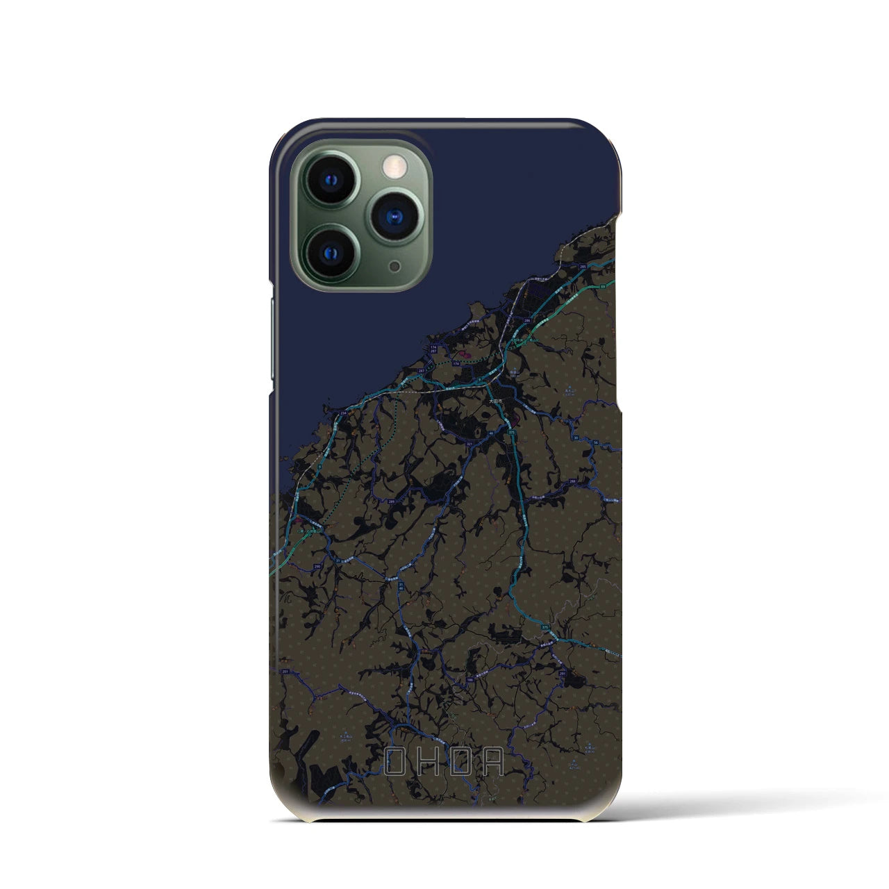【大田(島根県)】地図柄iPhoneケース(バックカバータイプ)