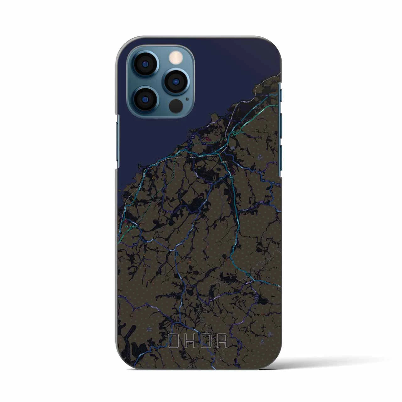 【大田(島根県)】地図柄iPhoneケース(バックカバータイプ)