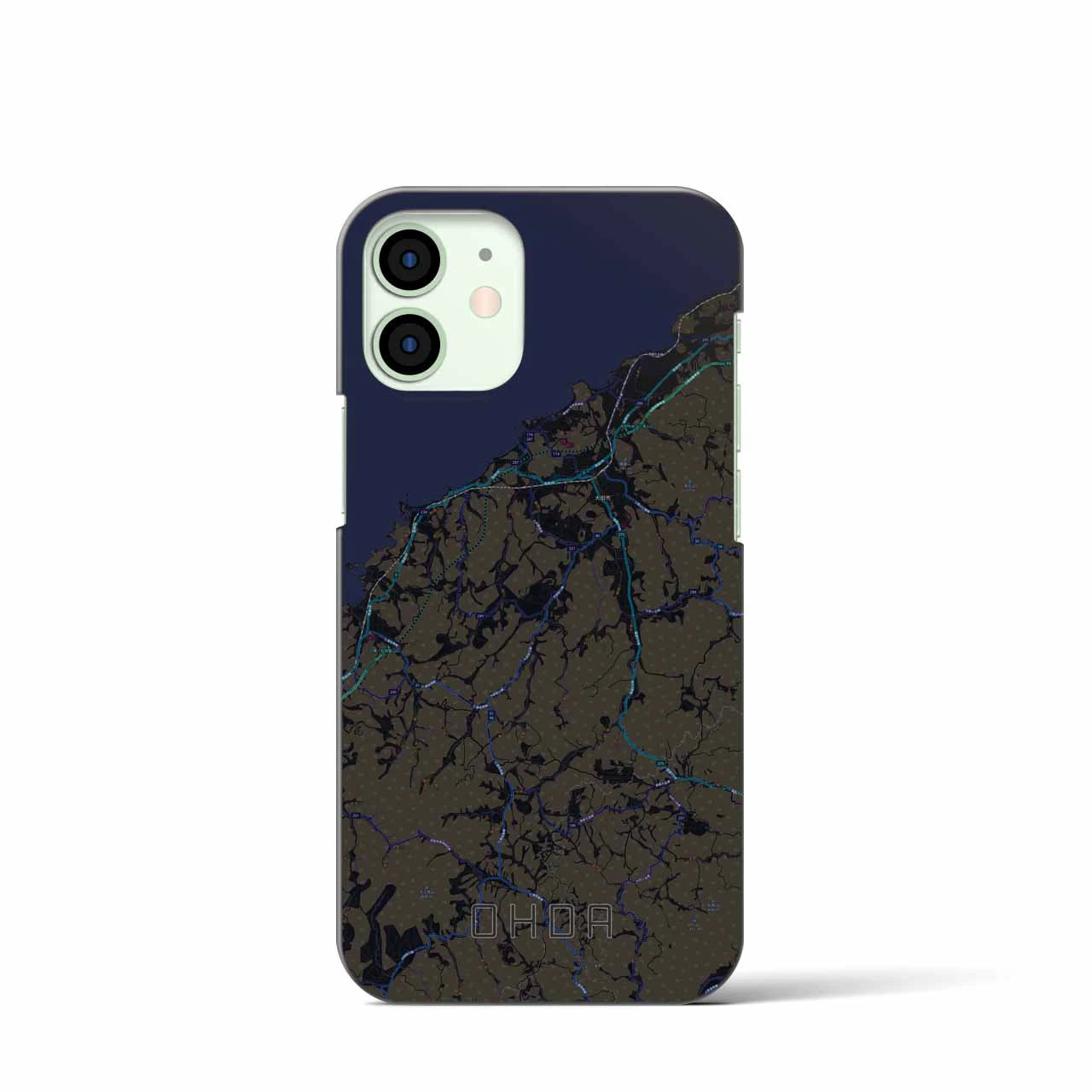 【大田(島根県)】地図柄iPhoneケース(バックカバータイプ)