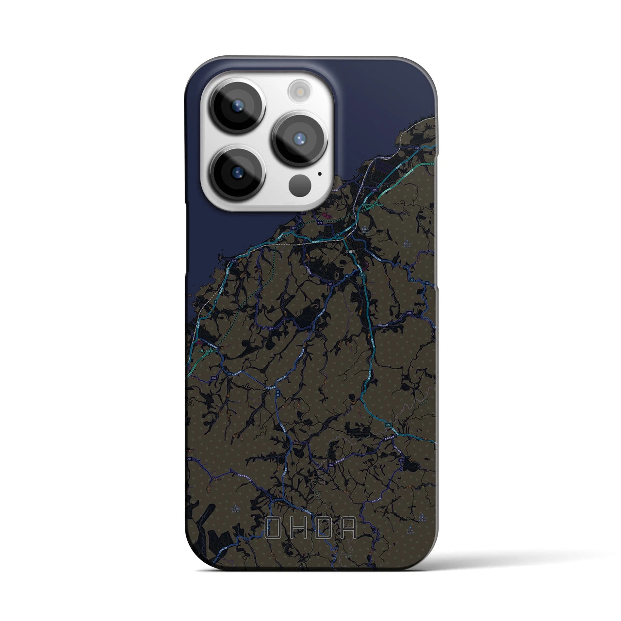 【大田(島根県)】地図柄iPhoneケース(バックカバータイプ)