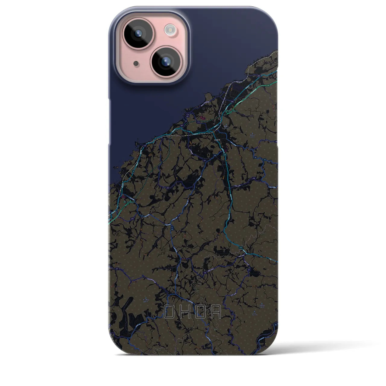 【大田(島根県)】地図柄iPhoneケース(バックカバータイプ)
