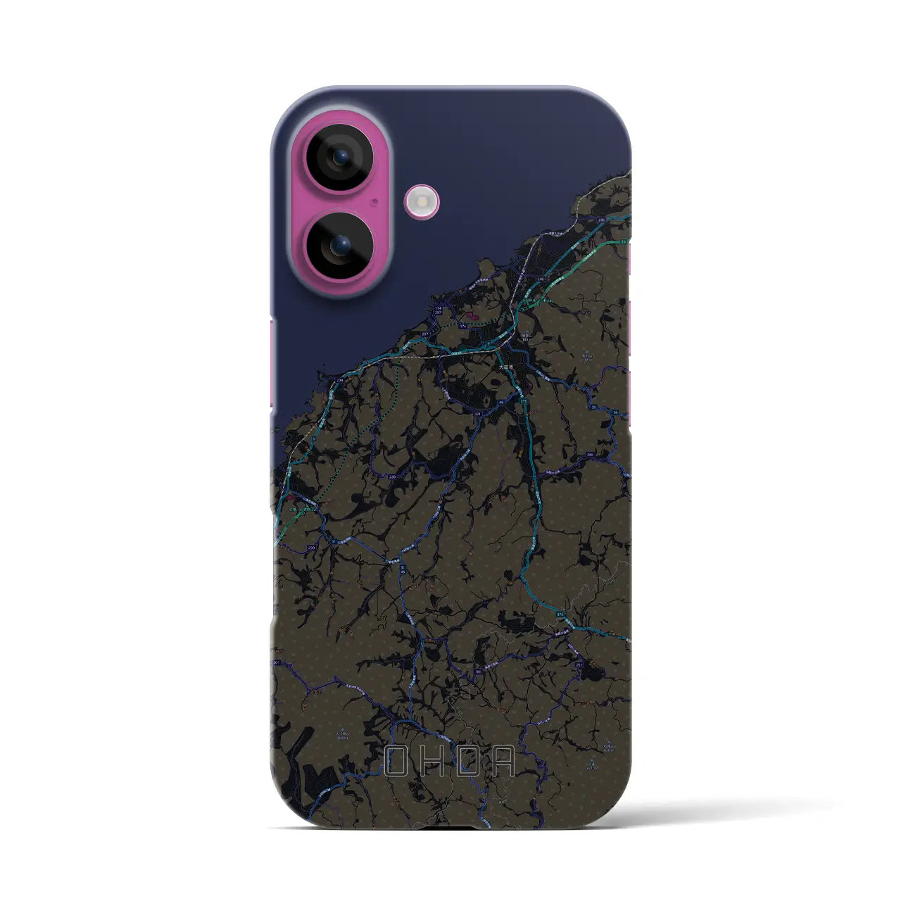 【大田(島根県)】地図柄iPhoneケース(バックカバータイプ)