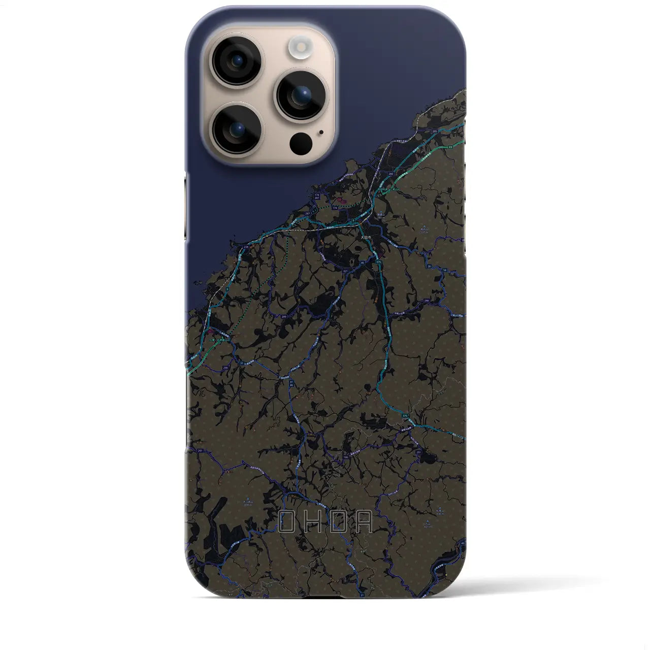 【大田(島根県)】地図柄iPhoneケース(バックカバータイプ)
