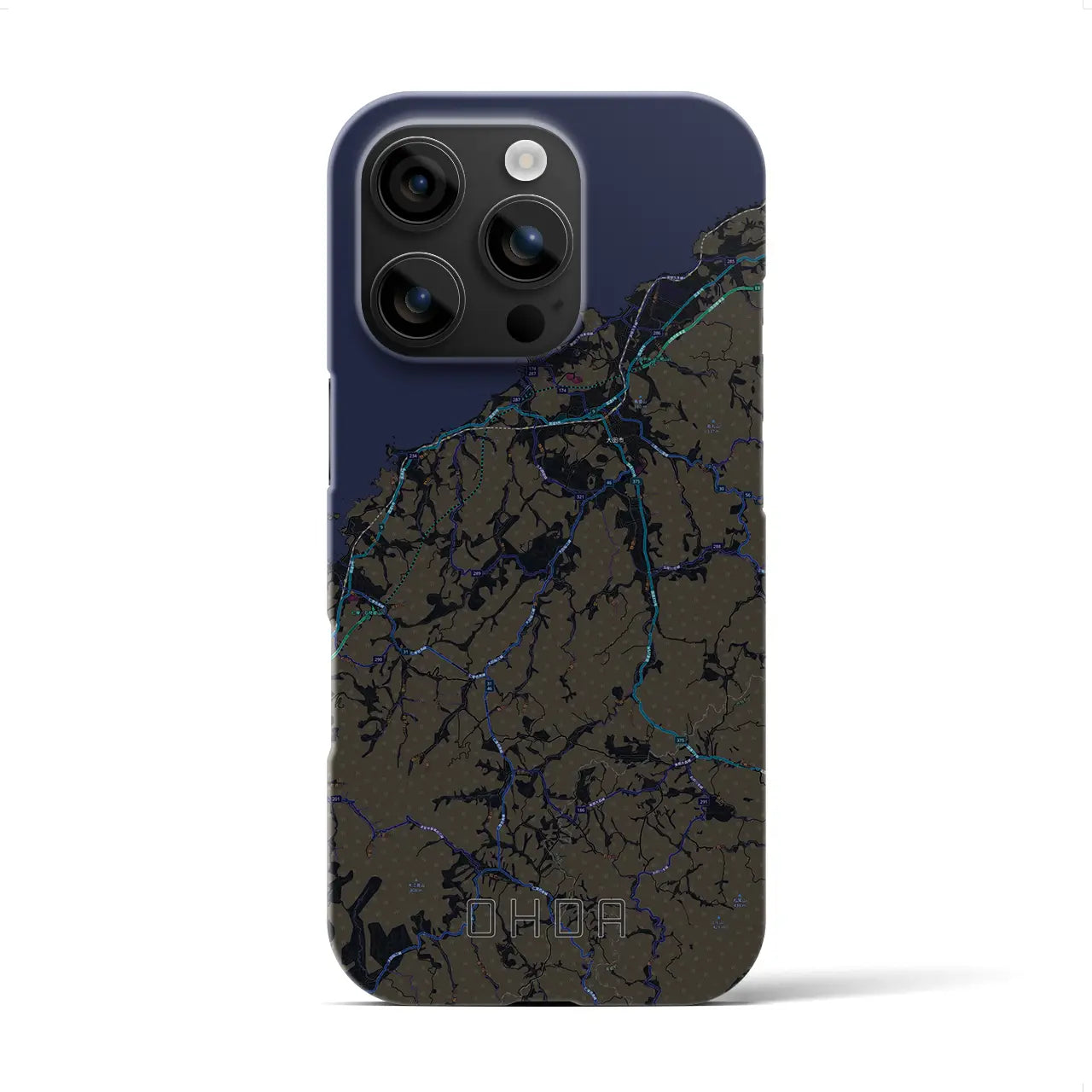 【大田(島根県)】地図柄iPhoneケース(バックカバータイプ)