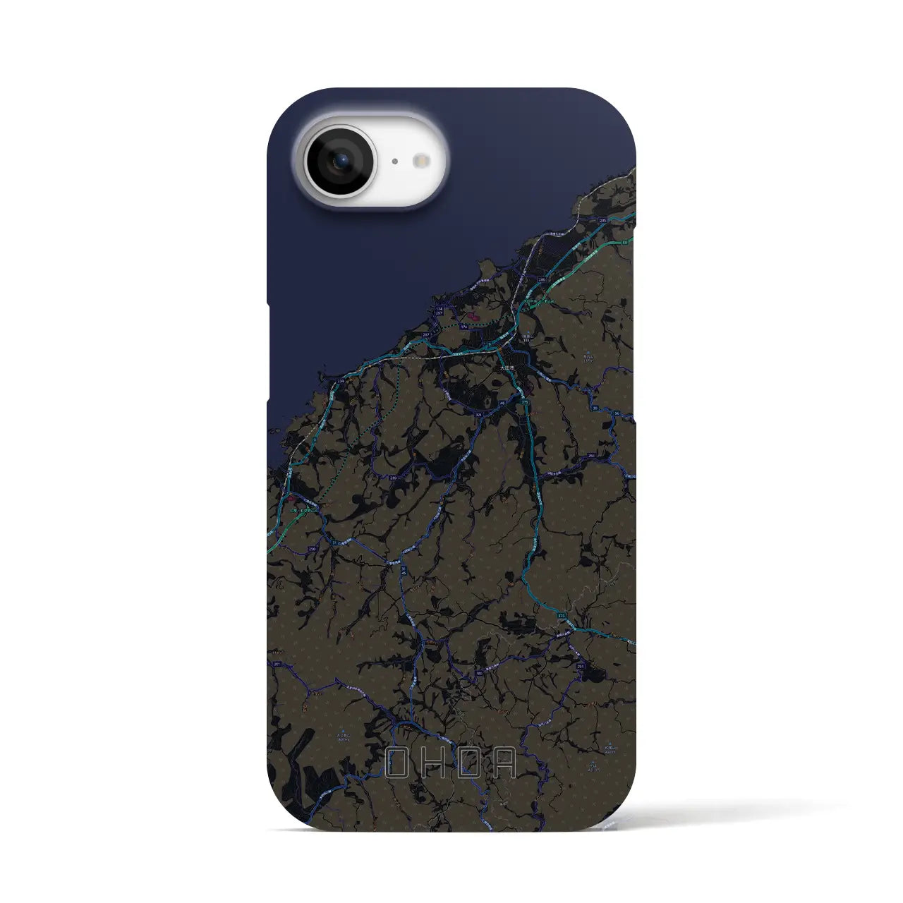 【大田(島根県)】地図柄iPhoneケース(バックカバータイプ)