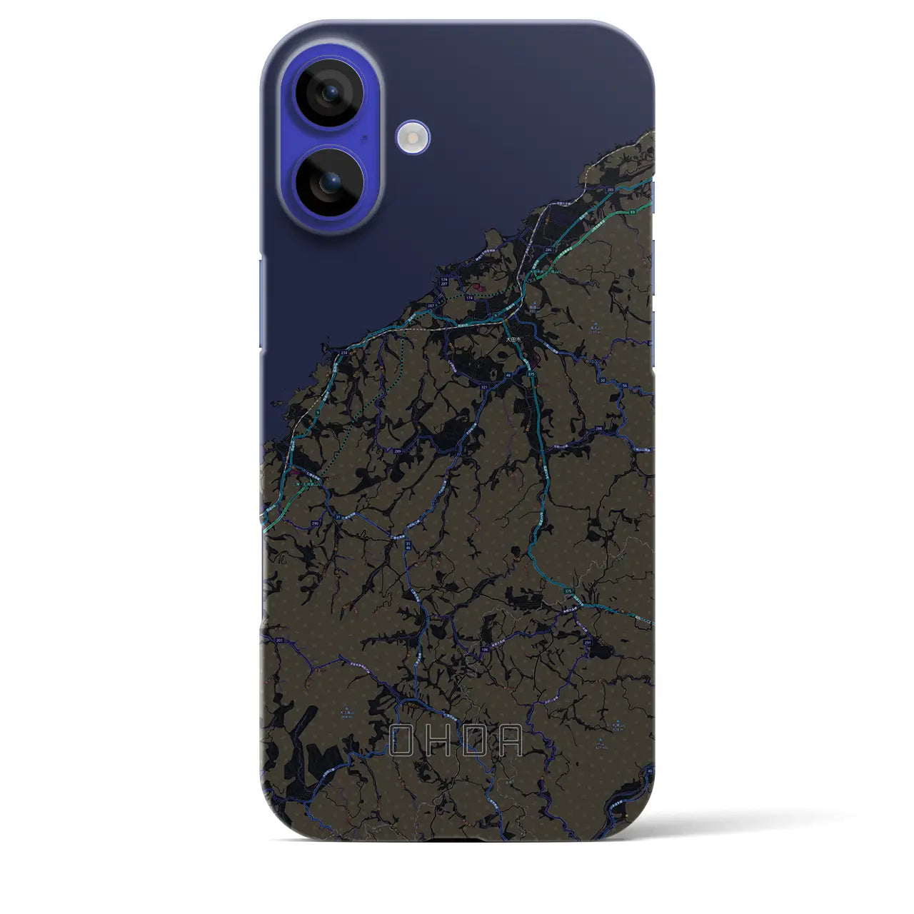 【大田(島根県)】地図柄iPhoneケース(バックカバータイプ)