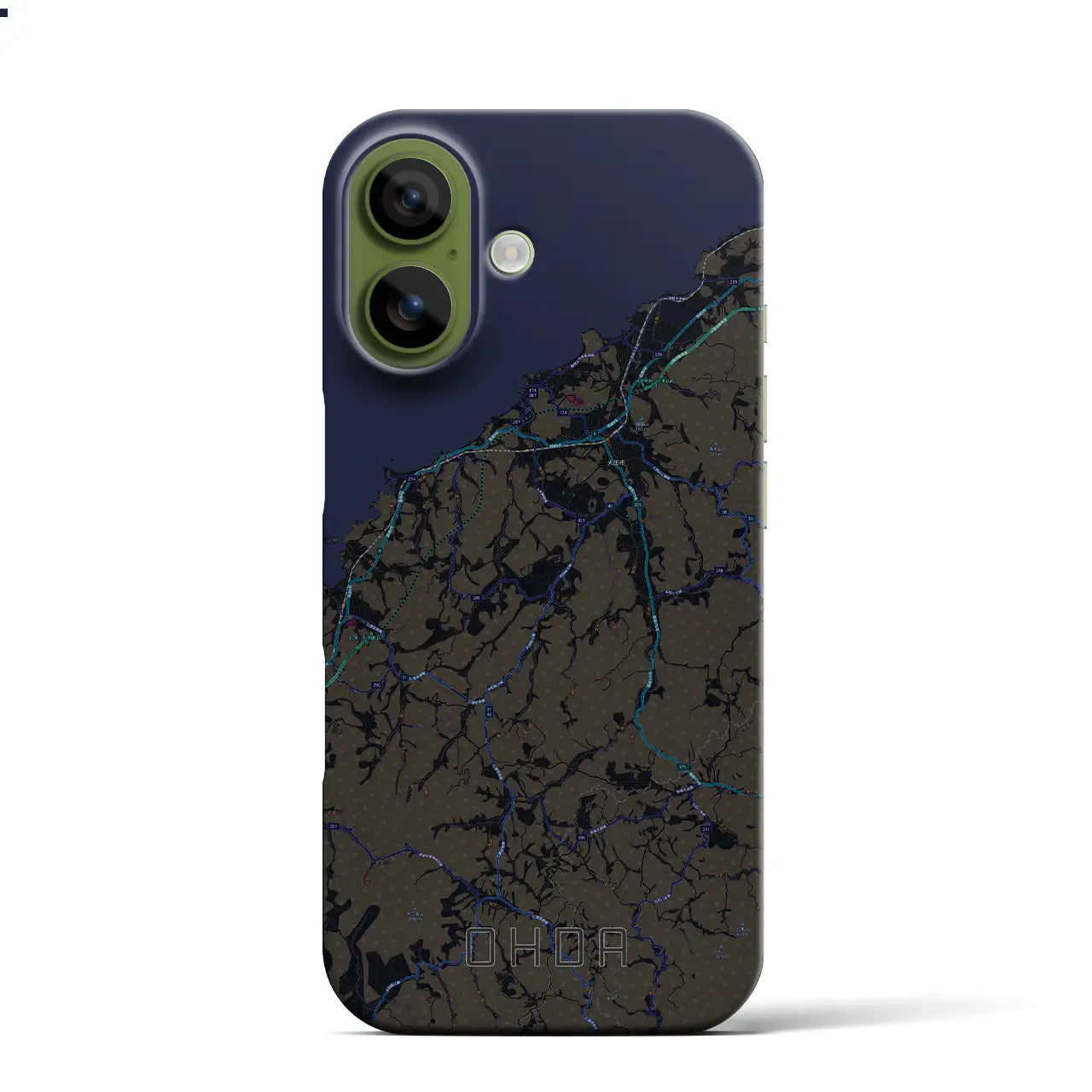 【大田(島根県)】地図柄iPhoneケース(バックカバータイプ)