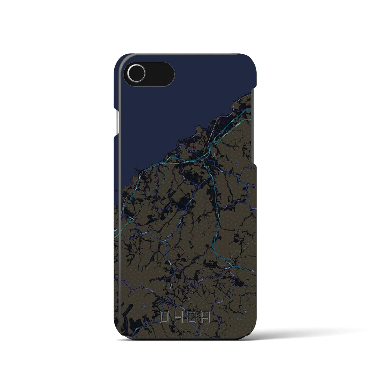 【大田(島根県)】地図柄iPhoneケース(バックカバータイプ)