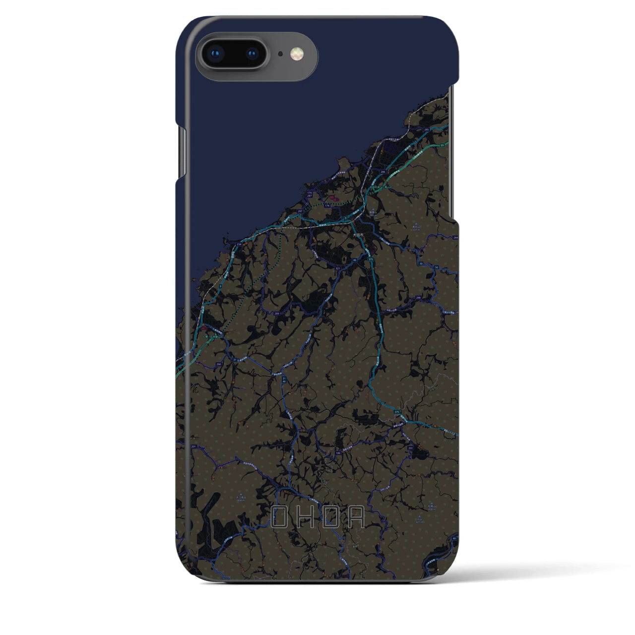 【大田(島根県)】地図柄iPhoneケース(バックカバータイプ)