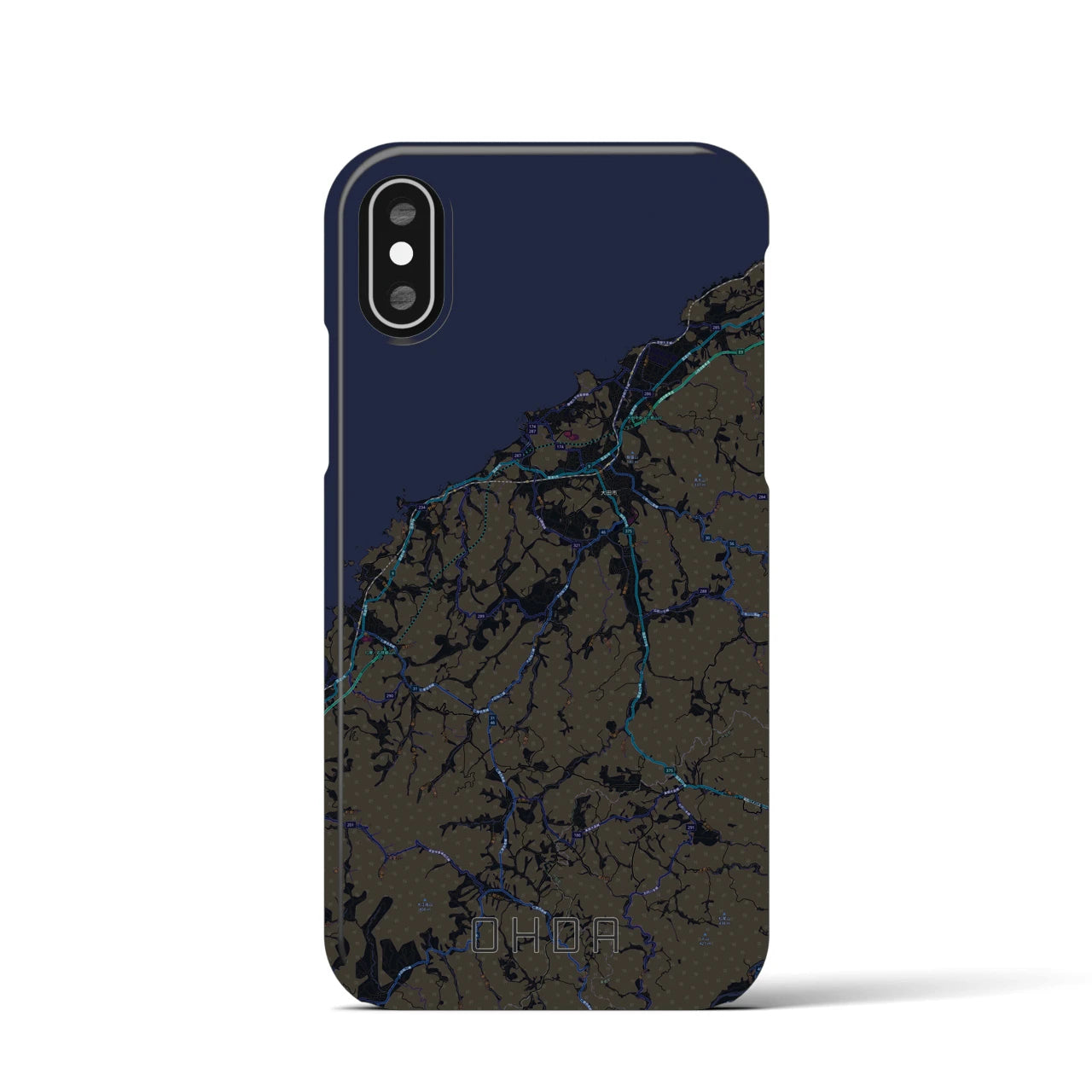 【大田(島根県)】地図柄iPhoneケース(バックカバータイプ)