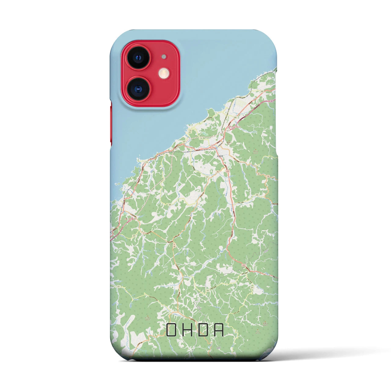 【大田(島根県)】地図柄iPhoneケース(バックカバータイプ)