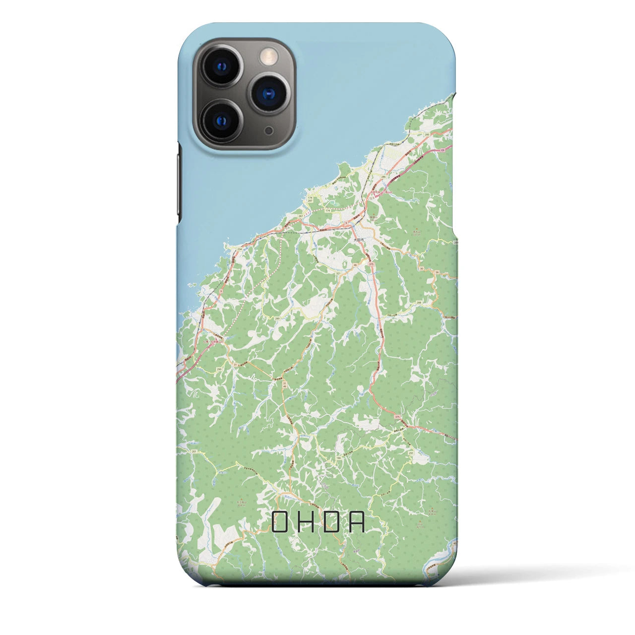 【大田(島根県)】地図柄iPhoneケース(バックカバータイプ)