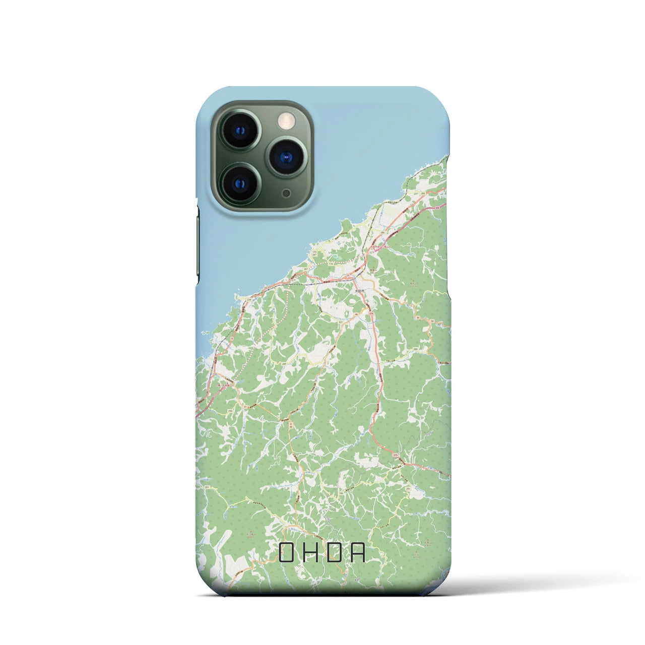 【大田(島根県)】地図柄iPhoneケース(バックカバータイプ)