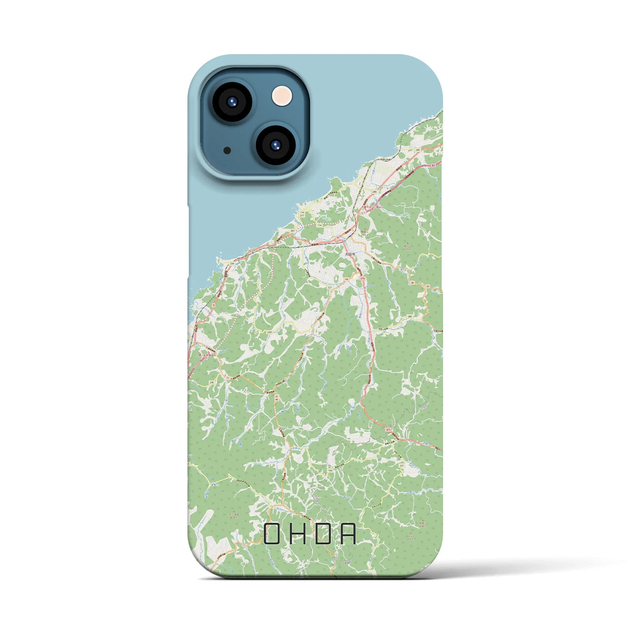 【大田(島根県)】地図柄iPhoneケース(バックカバータイプ)