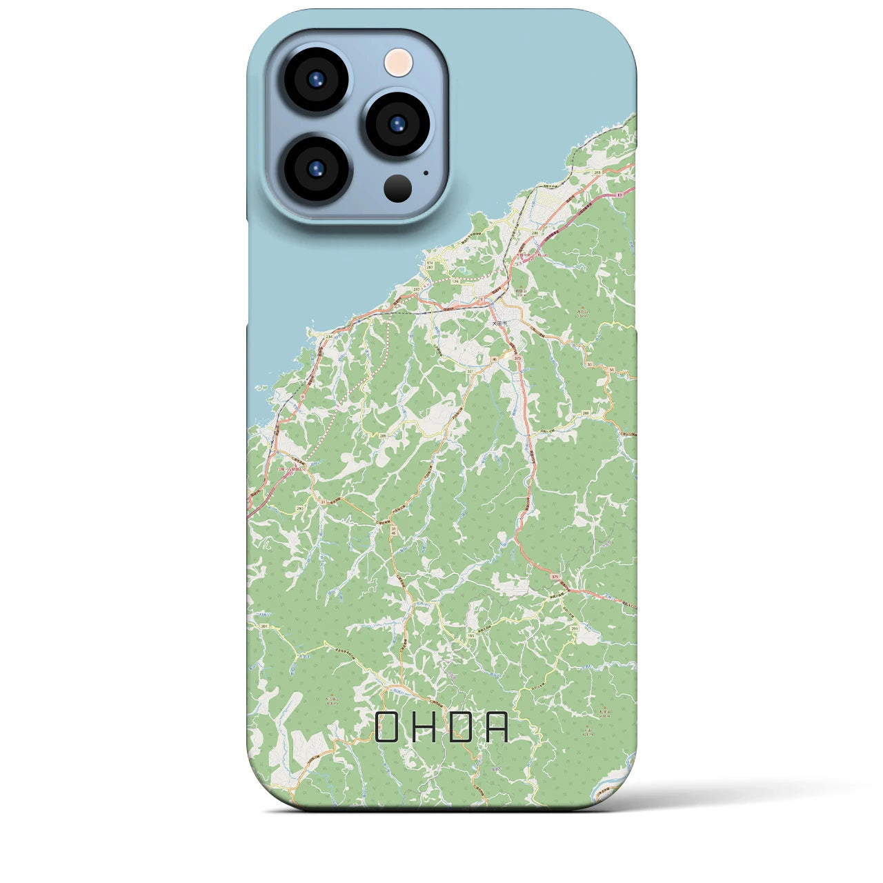 【大田(島根県)】地図柄iPhoneケース(バックカバータイプ)