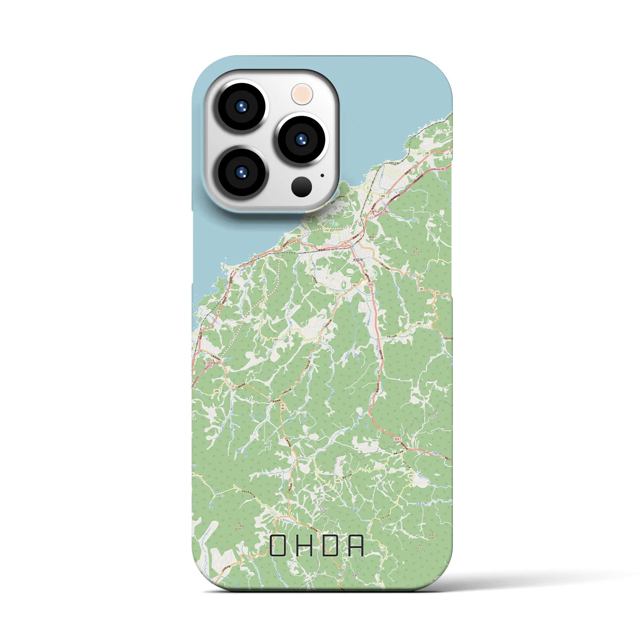 【大田(島根県)】地図柄iPhoneケース(バックカバータイプ)