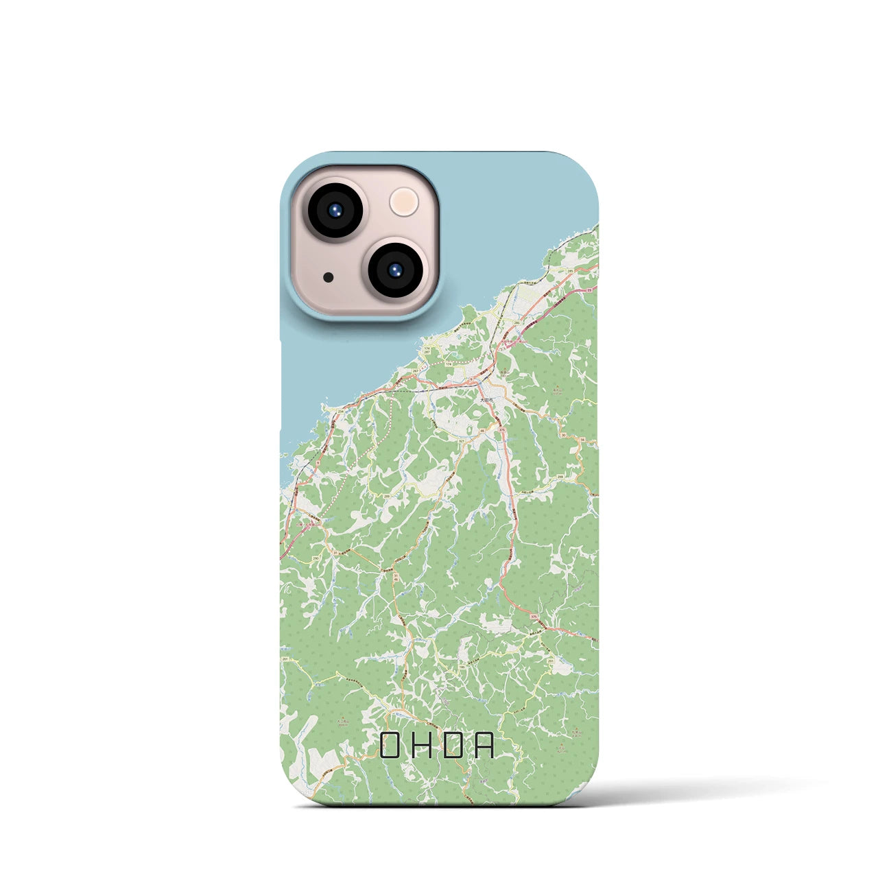 【大田(島根県)】地図柄iPhoneケース(バックカバータイプ)