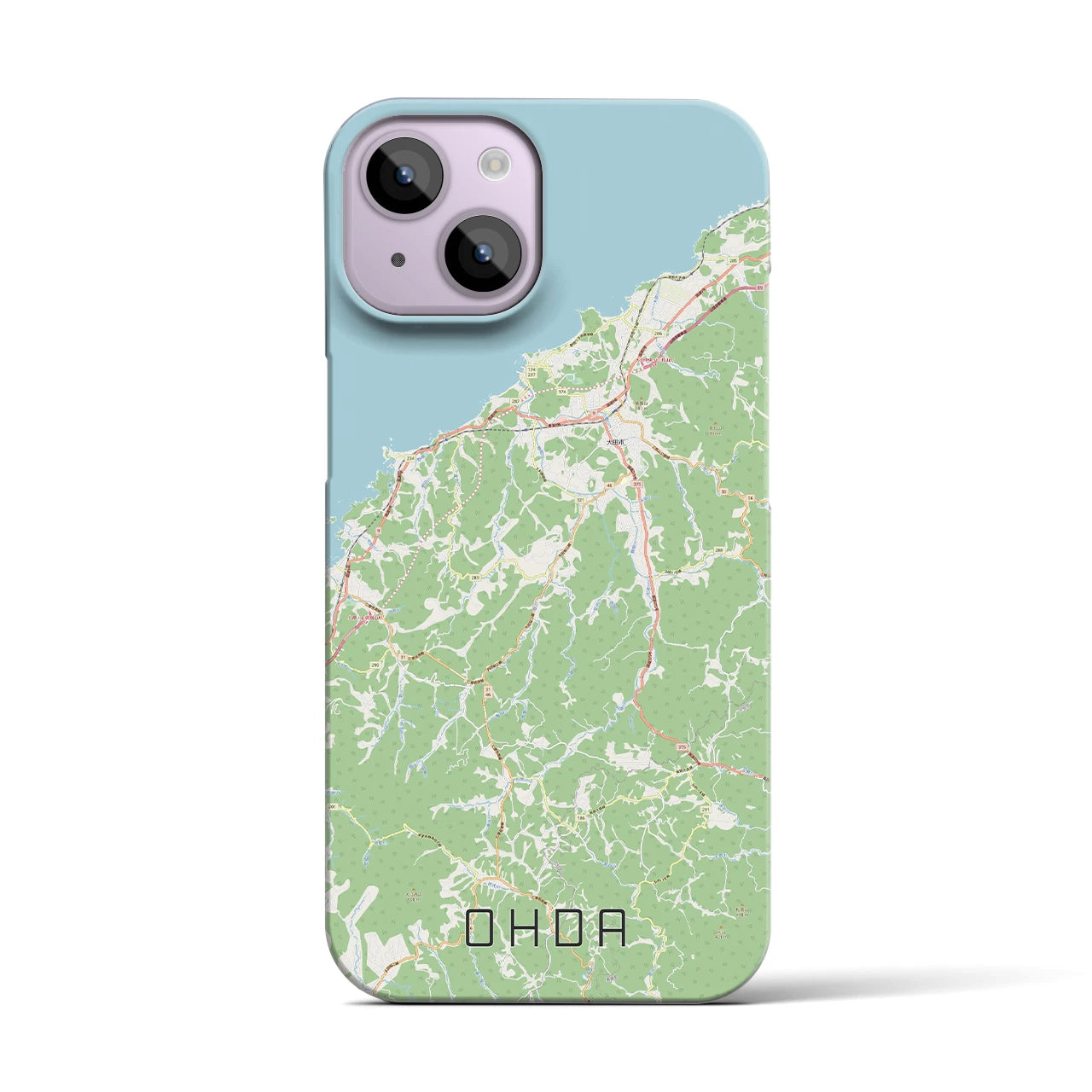 【大田(島根県)】地図柄iPhoneケース(バックカバータイプ)