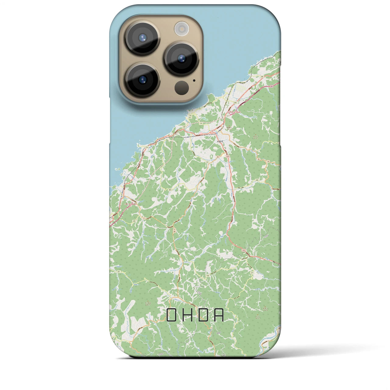 【大田(島根県)】地図柄iPhoneケース(バックカバータイプ)