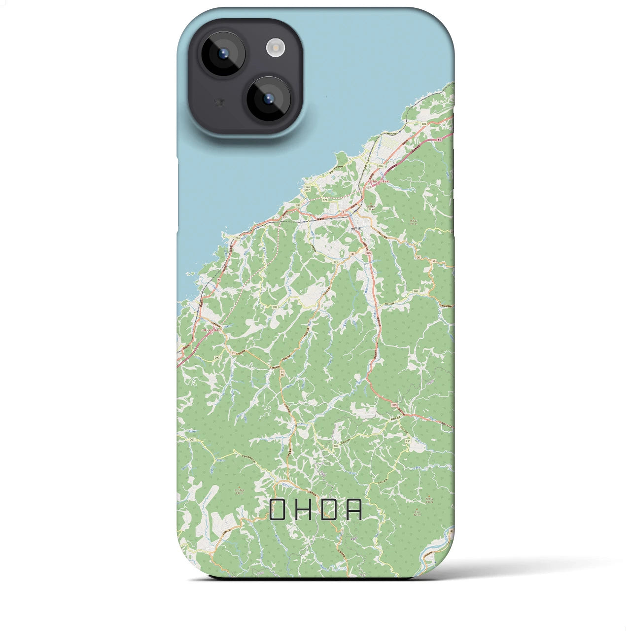 【大田(島根県)】地図柄iPhoneケース(バックカバータイプ)