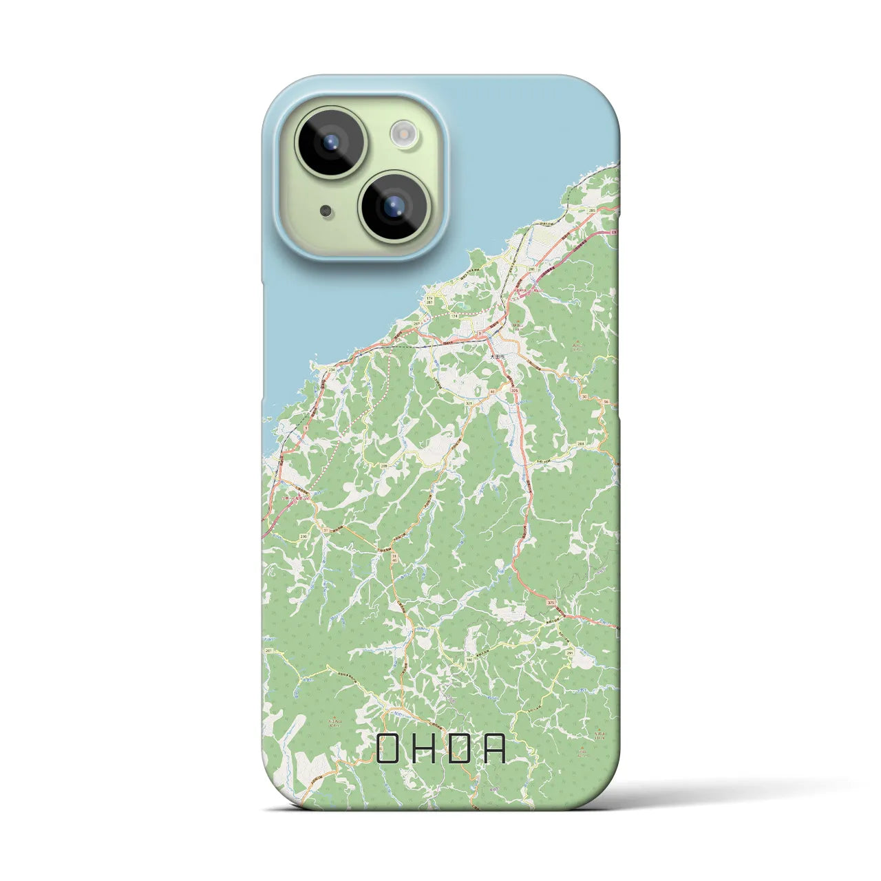 【大田(島根県)】地図柄iPhoneケース(バックカバータイプ)