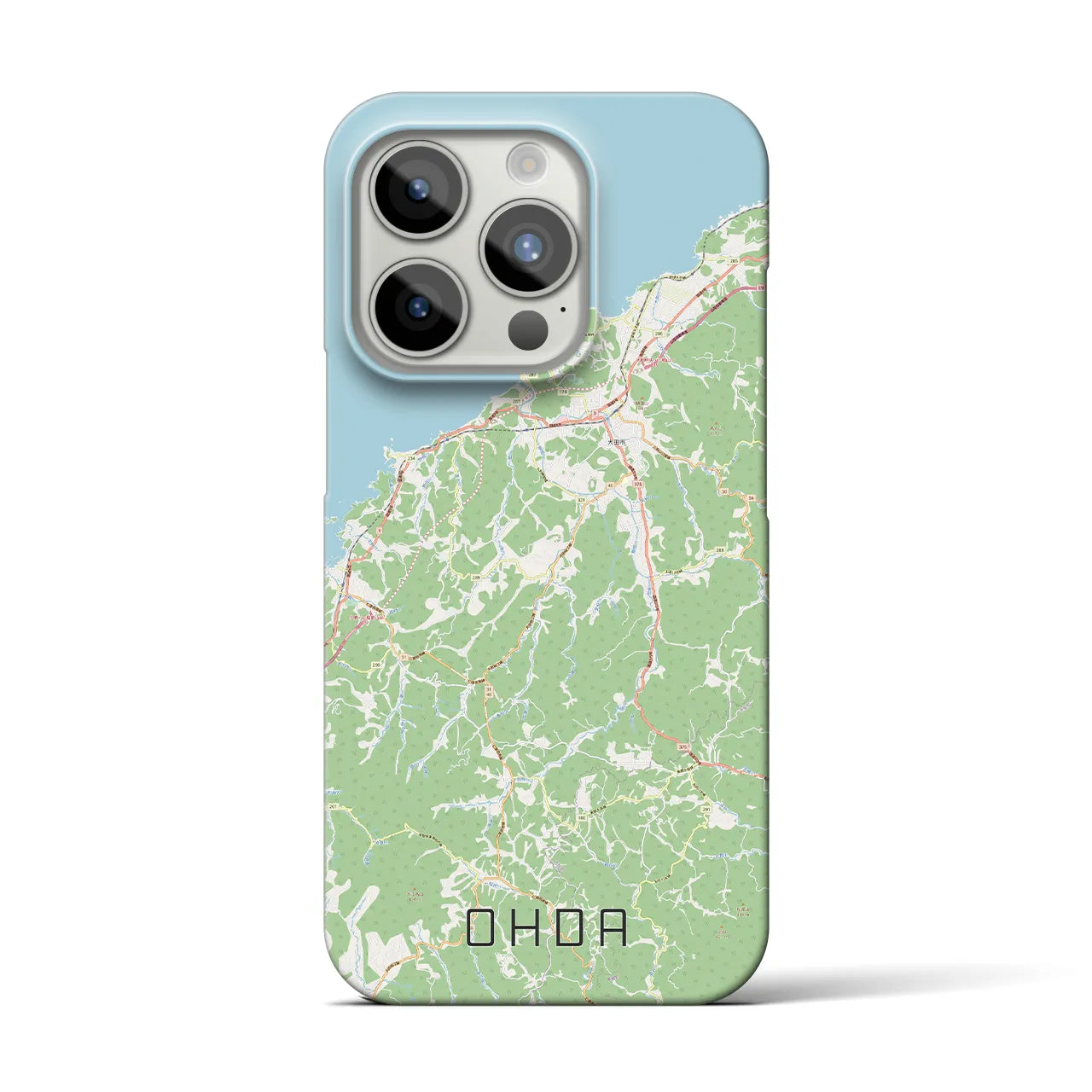 【大田(島根県)】地図柄iPhoneケース(バックカバータイプ)