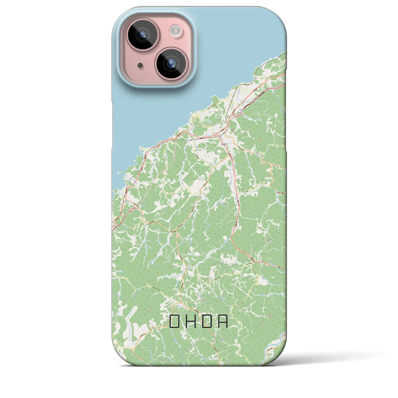【大田(島根県)】地図柄iPhoneケース(バックカバータイプ)