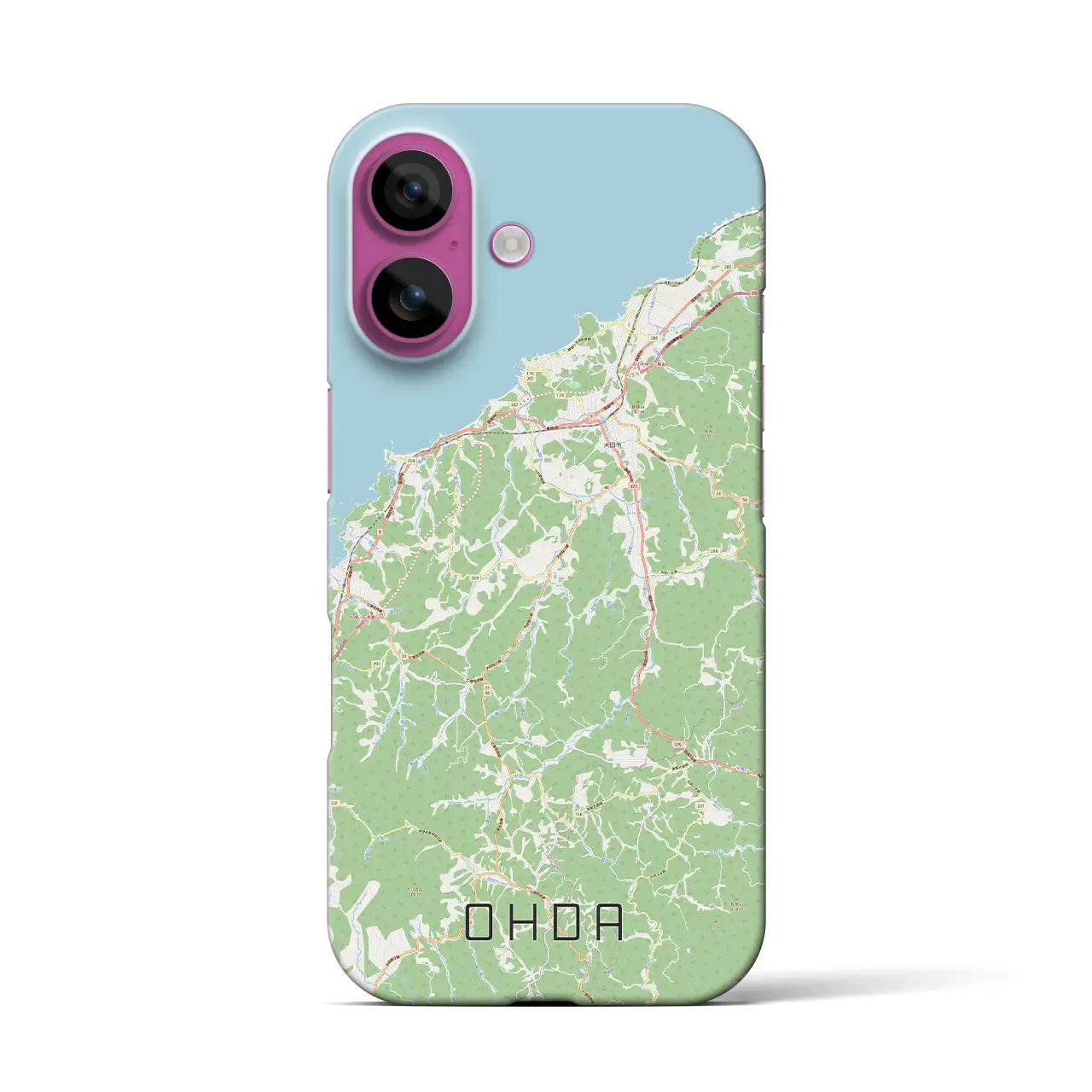 【大田(島根県)】地図柄iPhoneケース(バックカバータイプ)