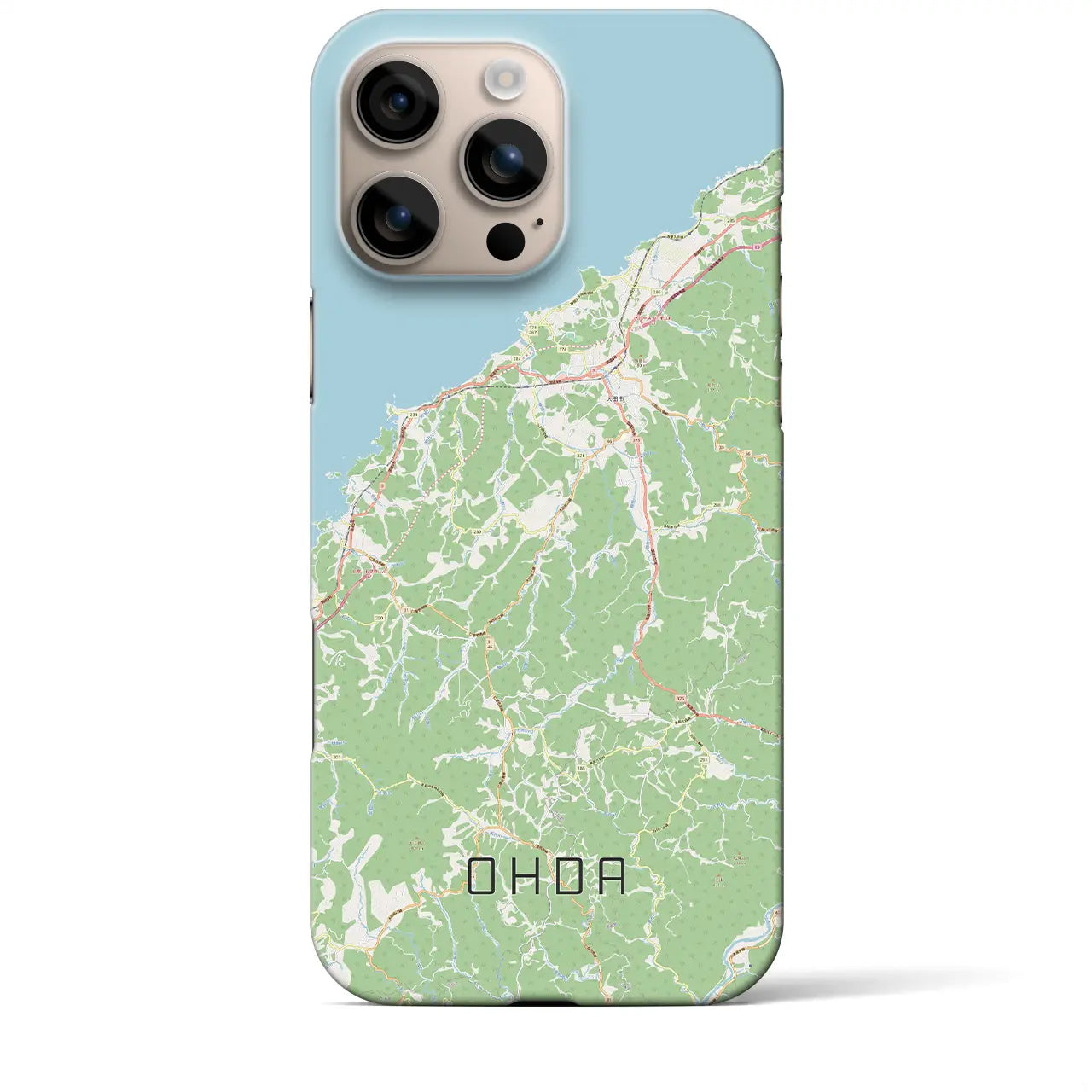【大田(島根県)】地図柄iPhoneケース(バックカバータイプ)