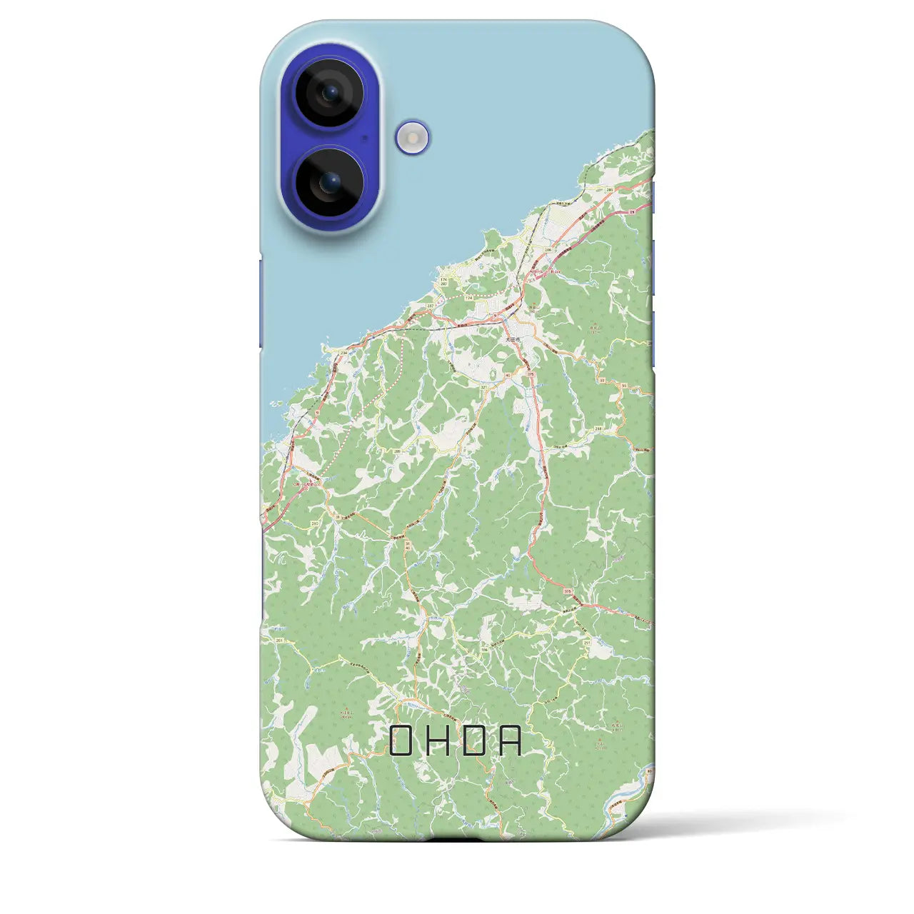 【大田(島根県)】地図柄iPhoneケース(バックカバータイプ)