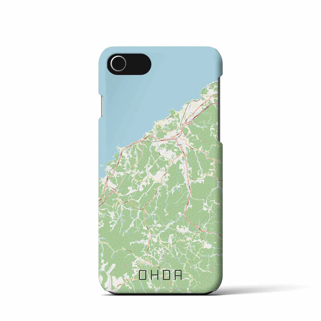 【大田(島根県)】地図柄iPhoneケース(バックカバータイプ)