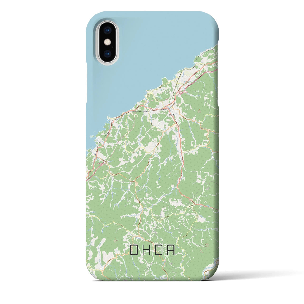 【大田(島根県)】地図柄iPhoneケース(バックカバータイプ)