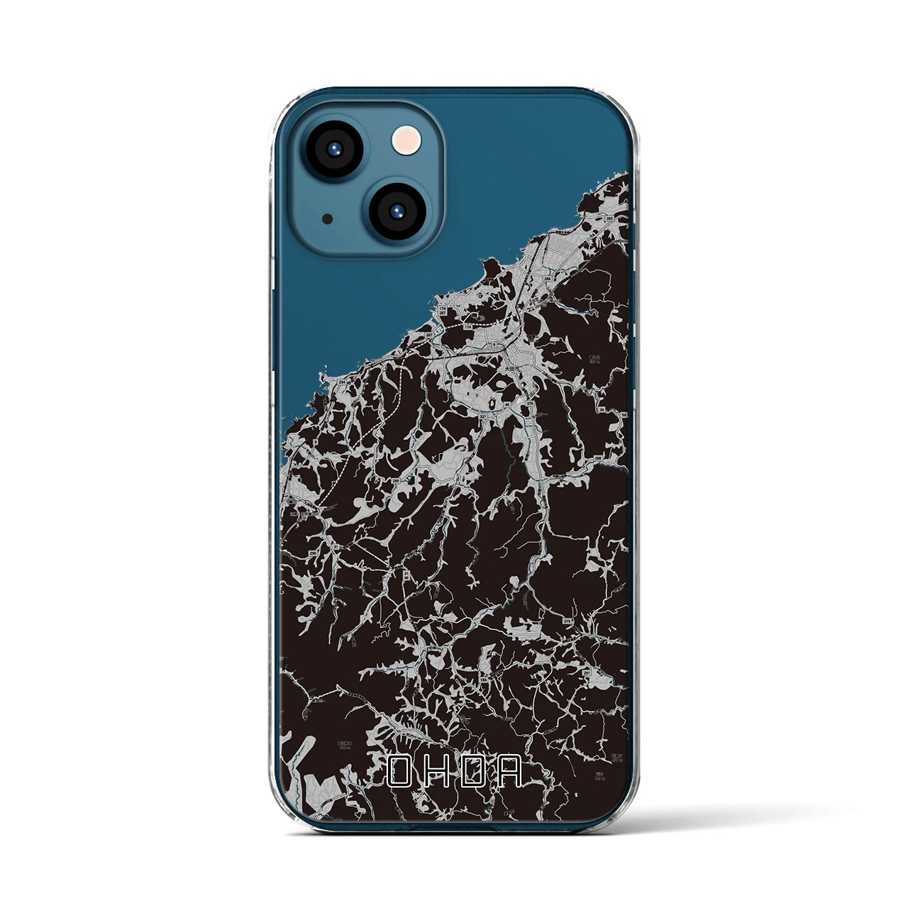 【大田(島根県)】地図柄iPhoneケース(クリアタイプ)