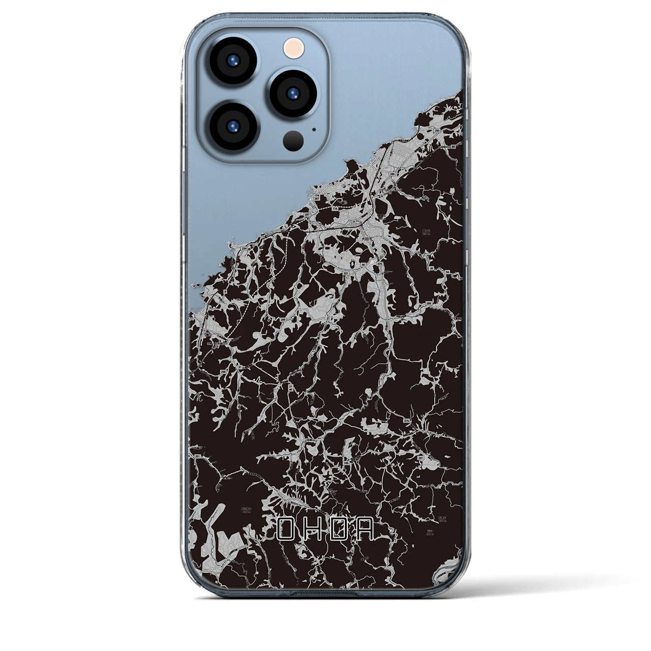 【大田(島根県)】地図柄iPhoneケース(クリアタイプ)