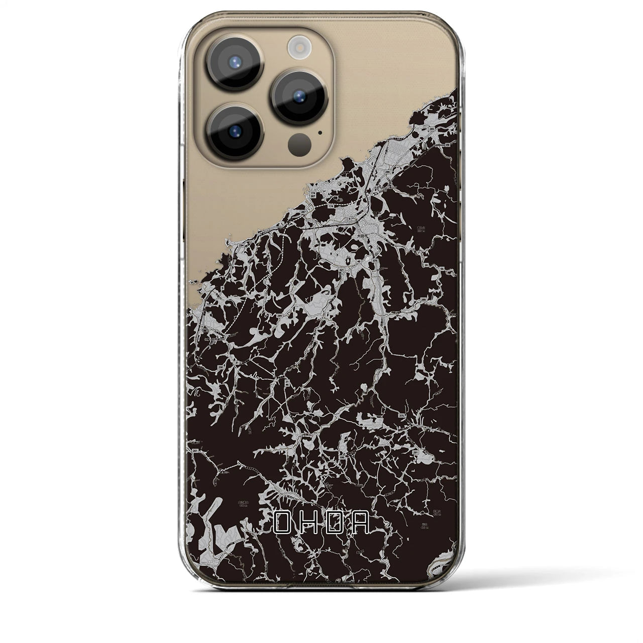 【大田(島根県)】地図柄iPhoneケース(クリアタイプ)