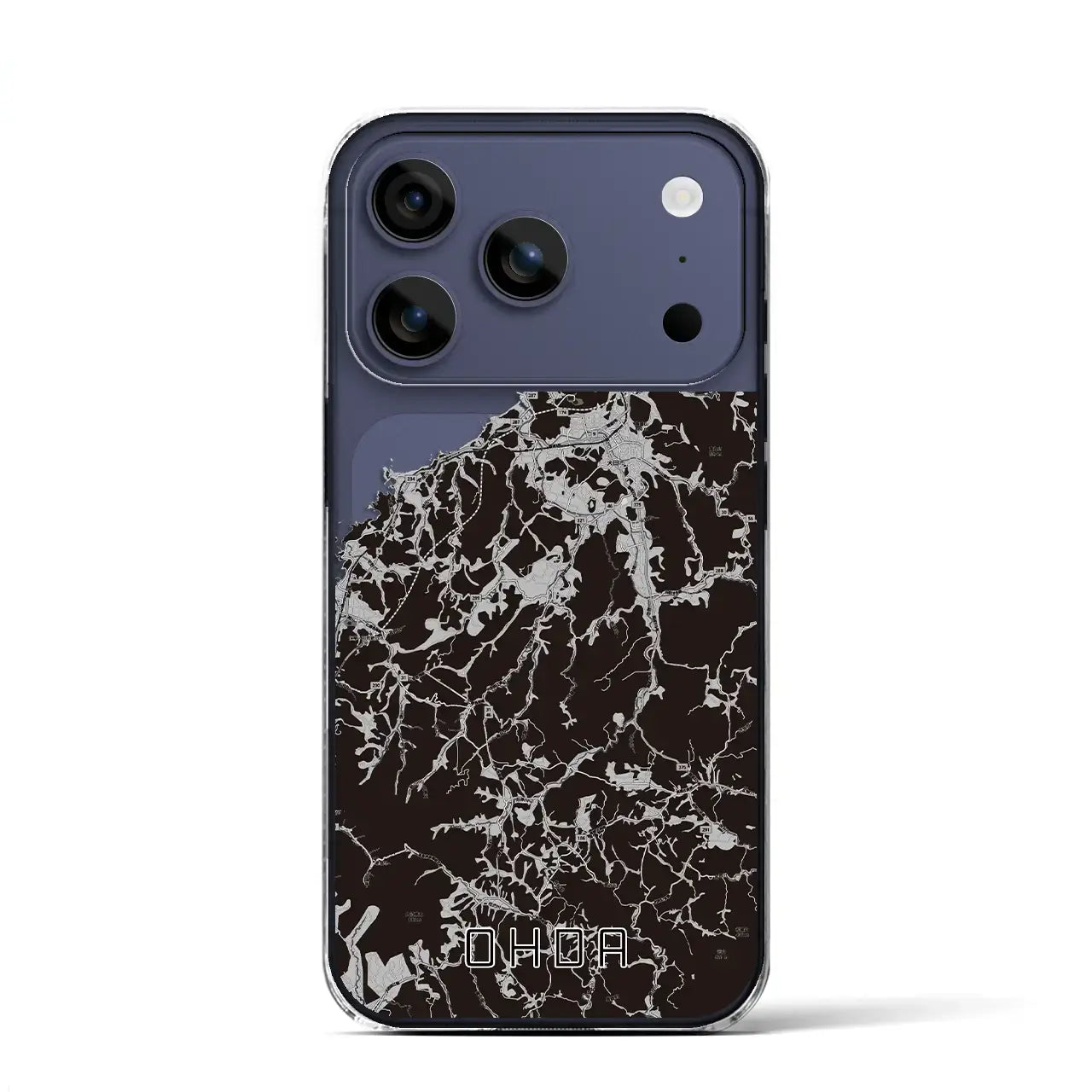 【大田(島根県)】地図柄iPhoneケース(クリアタイプ)モノトーン・iPhone 17 Pro Max 用