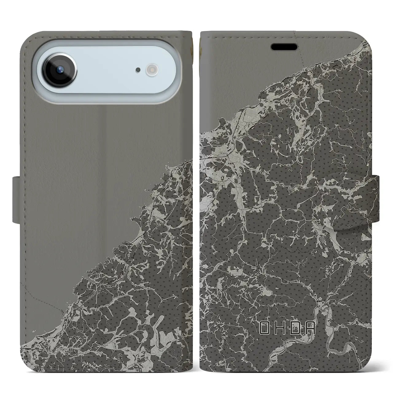 【大田(島根県)】地図柄iPhoneケース(手帳タイプ)