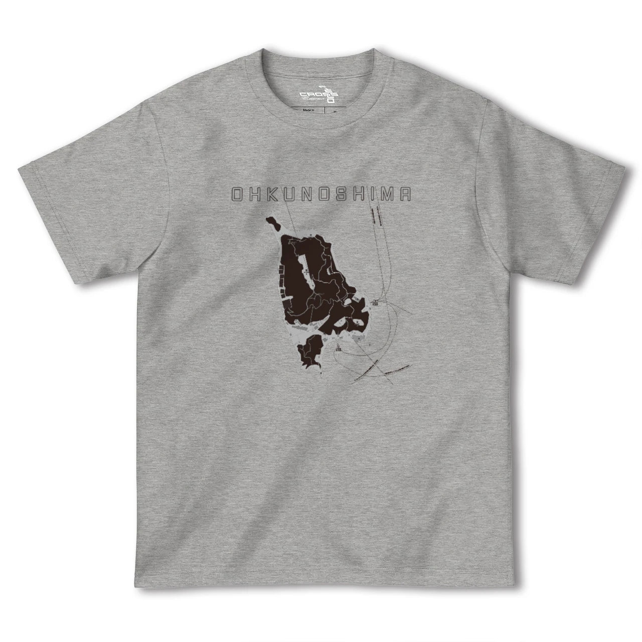 【大久野島(広島県)】地図柄ヘビーウェイトTシャツ