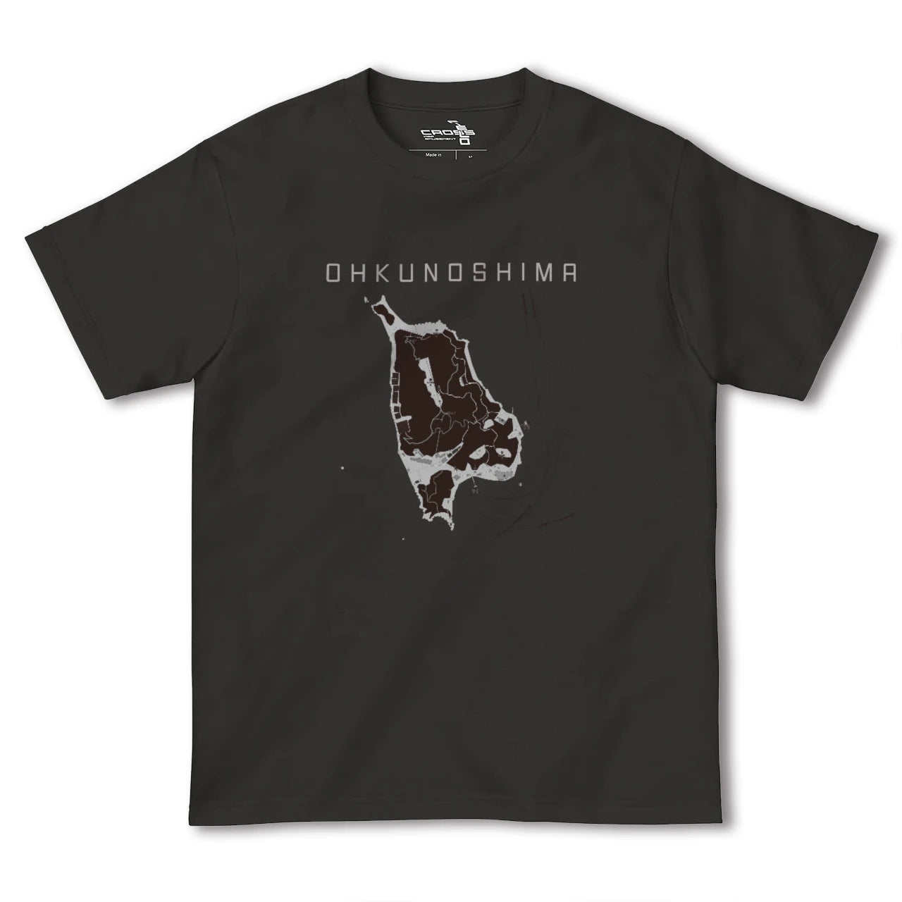 【大久野島(広島県)】地図柄ヘビーウェイトTシャツ
