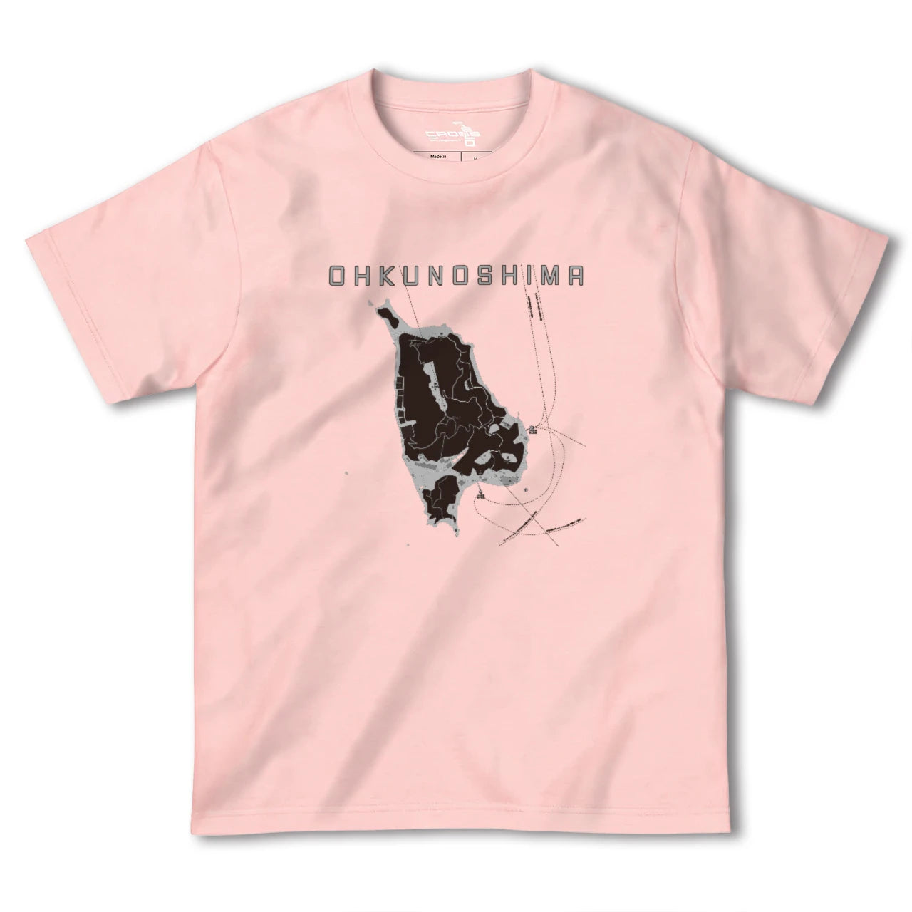 【大久野島(広島県)】地図柄ヘビーウェイトTシャツ