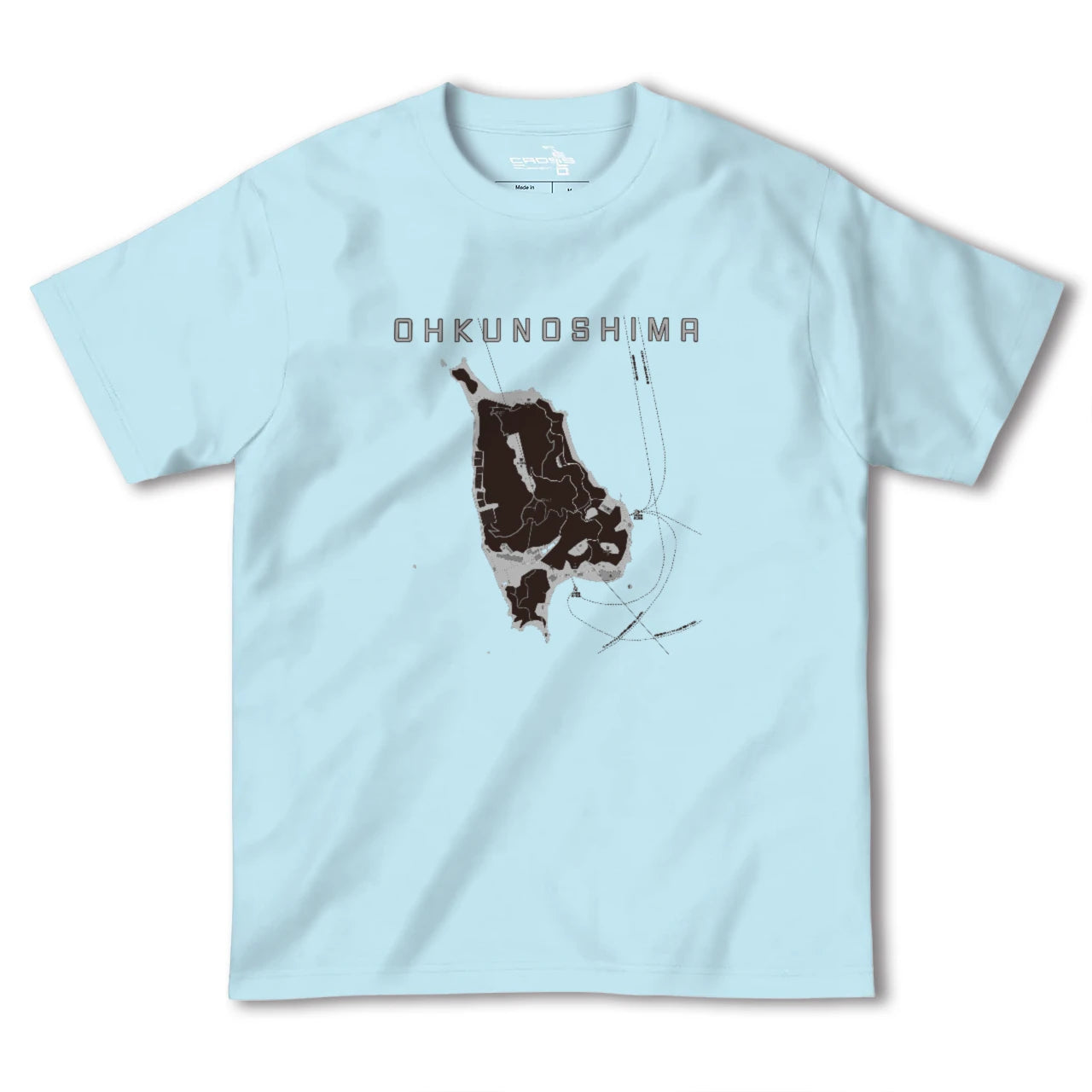【大久野島(広島県)】地図柄ヘビーウェイトTシャツ