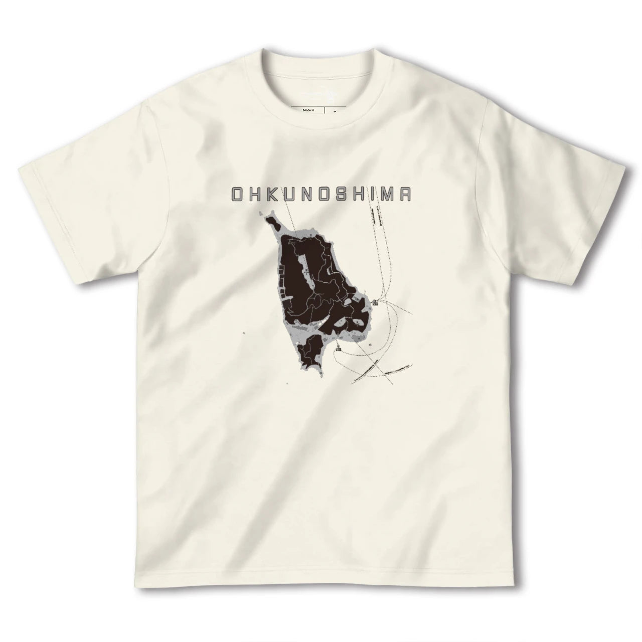 【大久野島(広島県)】地図柄ヘビーウェイトTシャツ