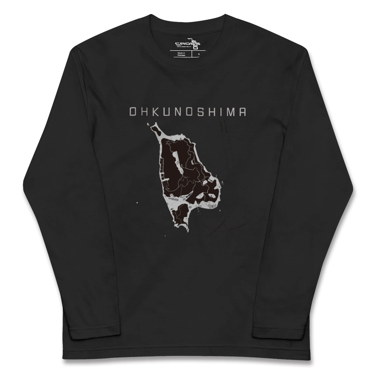 【大久野島(広島県)】地図柄ロングスリーブTシャツ