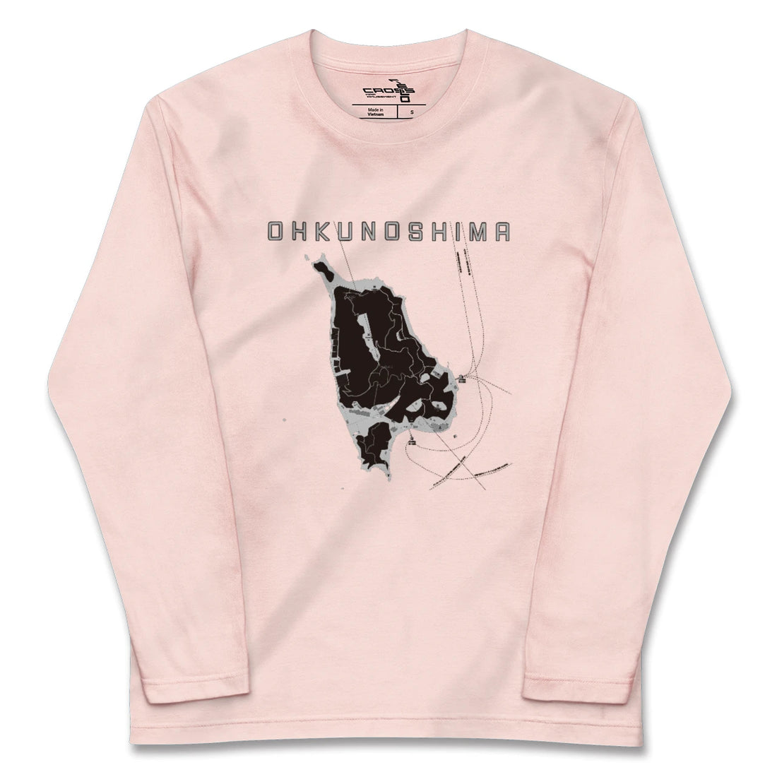 【大久野島(広島県)】地図柄ロングスリーブTシャツ